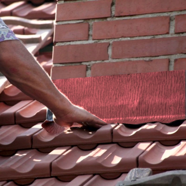 Sada oplechování komínu samolepící jednoprůduch červená